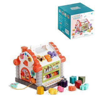 Музичний будиночок WToys ОЗВУЧУВАННЯ УКРАЇНСЬКОЮ МОВОЮ підсвічування звуки 8 пісень сортер рахунки в коробці 115285 115285 фото