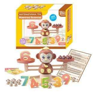 Балансир "Мавпочка" 54391 (18/2) "4FUN Game Club", мелодії та звуки, 30 карток, 19 мавпочок, 10 цифр, в коробці 140696 фото